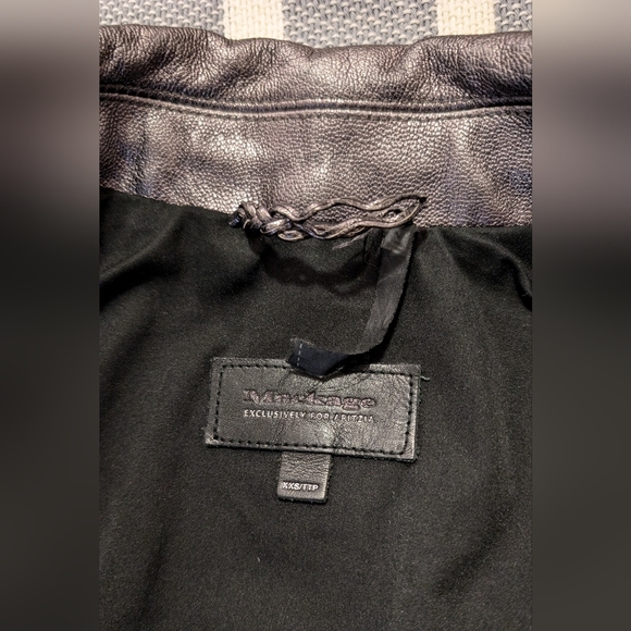 Mackage pewter metallic genuine lamb leather biker jacket, XXS/XS - Picture 12 of 12